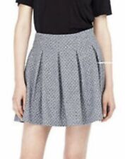 Nwt A|x Armani Exchange Skirt Sz M Grey/white Mini Textured Pleated