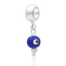 Oeil Bleu Nazar Boncuk Amulette Beads Charm Pendentif 925er Argent