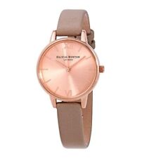 Olivia Burton Analogue Quartz Watch For Women With Brown Leather Strap - Ob16md8
