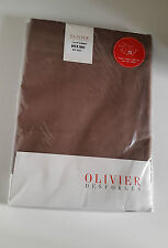 Olivier Desforges Cache Sommier 90x190 Cm En Coton Et Lin Bicolore Marron Blanc
