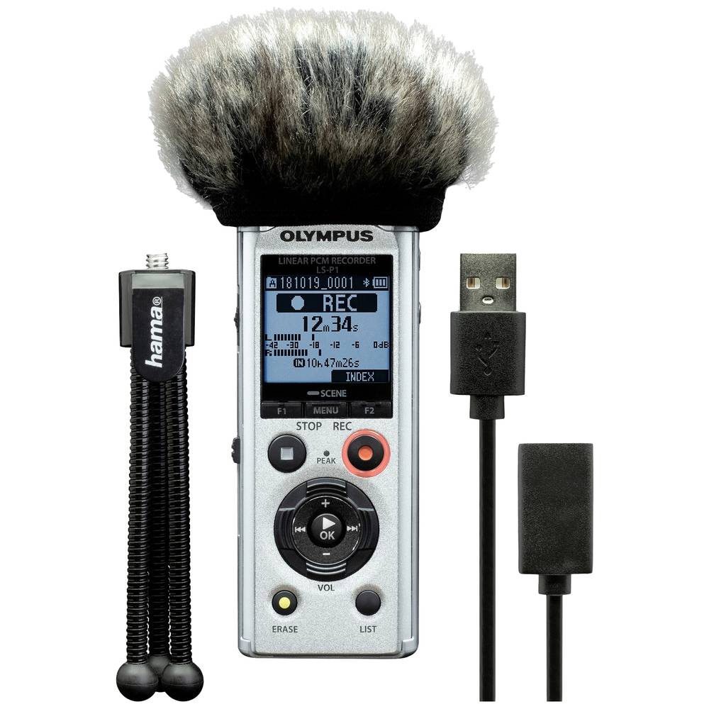 olympus dictaphone numérique ls-p1 podcaster kit durée denregistrement (max.) 123 h argent