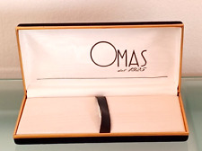 Omas Boîte Pour Stylo-plume En Velours Noir Cm 17x8 Années 90