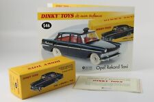 Opel Rekord P2 Taxi Noir 1/43 Dinky Toys 546 Atlas F Neuf Box + Fiche Certificat