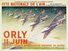 Paris Orly Meeting Aviation Rf01-poster Hq 42x60cm D'une Affiche Vintage