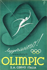 Plaque Alu Reproduisant Une Affiche Leggerissimo Olimpic Sa Cervo Italia