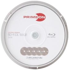 Primeon Bd-r Dl 50gb/2-8x Cakebox (10 Disc) Ultra-protect-disc Surface 50 Gb Bd-