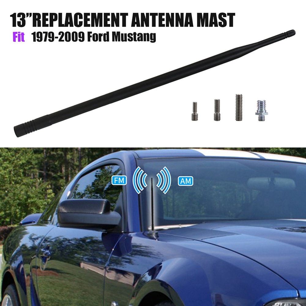 productspro antenne d'amplificateur radio am fm pour ford mustang, pour toit de voiture, en plastique, avec rÃ©ception du signal du mÃ¢t 1979, 13 pouces