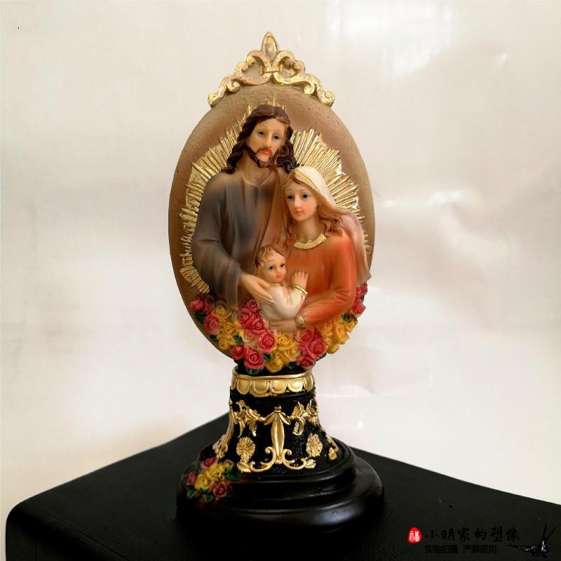 productspro statue de jÃ©sus-vierge marie de la sainte famille, mettre trois bÃ©nÃ©dictions, catholique