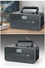 Radio Portable Lecteur De Cd/mp3 Avec Usb Et Bluetooth Noir Affichage Lcd