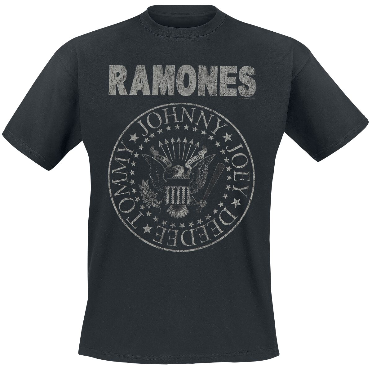 ramones t-shirt manches courtes de - hey ho let's go - vintage - s Ã  5xl - pour homme - noir donna