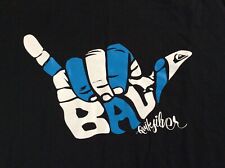 Rare New Quiksilver “hang Loose” Bali T-shirt Large Black Shaka Brah Awesome Nwt
