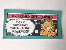 Rare Vintage Hallmark Garfield Gift Coupon Book - Unused