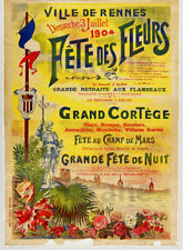 Rennes 1940 Fêtes Fleurs Rsbr - Poster Hq 40x60cm D'une Affiche Vintage