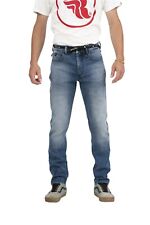 Riding Culture Tapered Slim Motorradjeans Hommes (bleu Clair) Taille : W33/l32