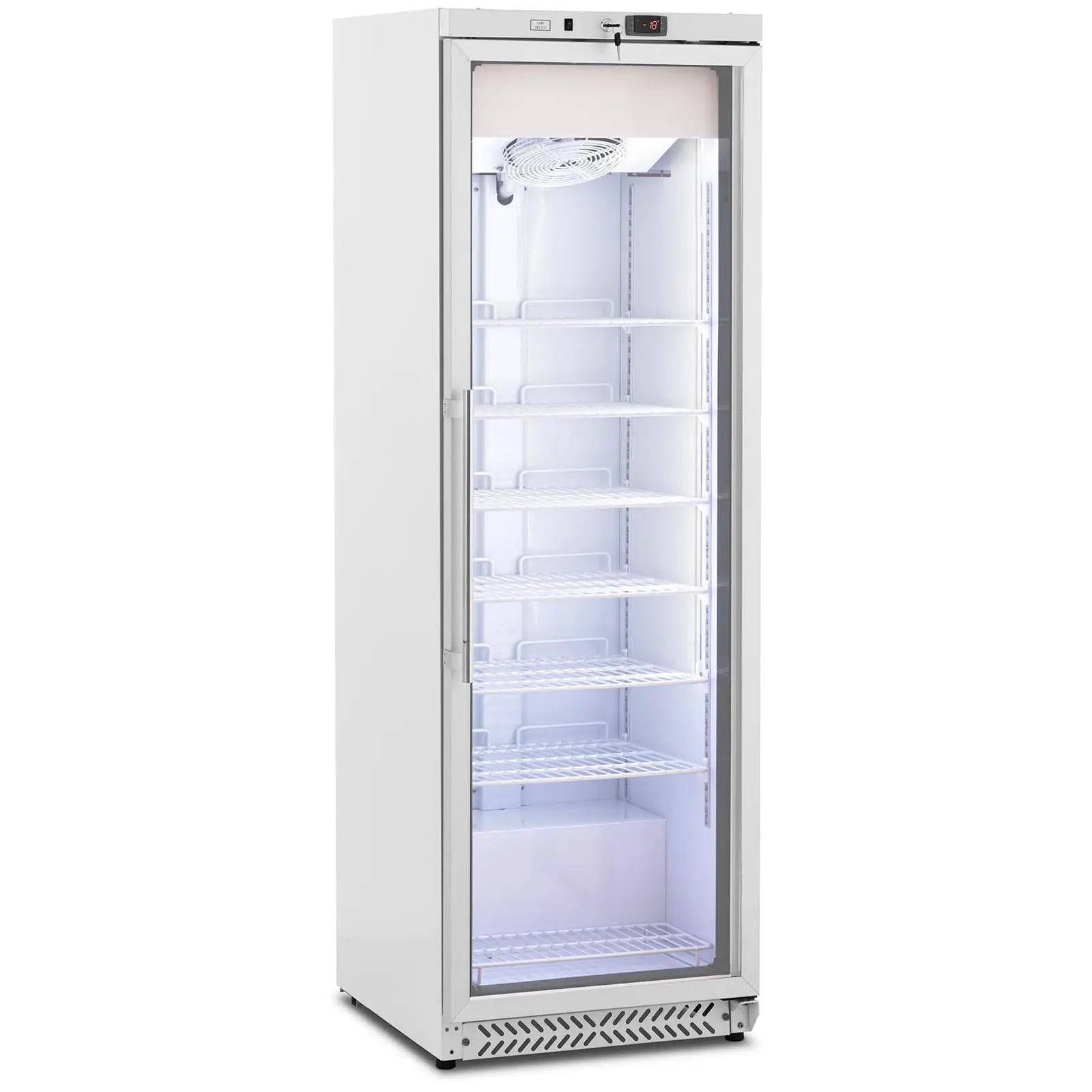 royal catering congélateur armoire - 380 l - - porte en verre - blanc - réfrigérant r290