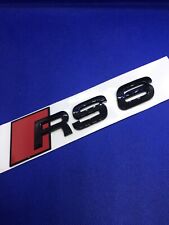 Rs6 Noir Brillant Badge Emblème Audi6 Edition Autocollant Hayon Arrière Logo