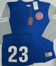 Ryne Sandberg Chicago Cubs Mitchell & Ness 3/4-sleeve Henley Shirt Jersey Mens