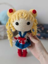Sailor Moon, Doudou Peluche Fait Main Au Crochet Neuf, En Laine