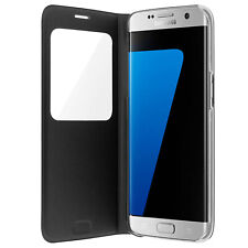 Samsung - Étui à Fenêtre Noir Original Pour Samsung Galaxy S7 Edge