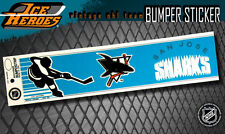 San Jose Sharks Vintage Bumper Sticker - Unused - Nos - Nm 