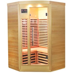 Sauna D’angle Infrarouge Panneaux Carbone 2150w 2-3 Places - SnÖ