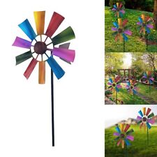 Sculpture Métallique Rotative Yard Windmill Decor 360 Degrés 73 Cm Multicolore
