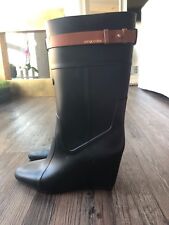 Sergio Rossi Boots 38 - Rain Boots With Wedge Heal