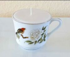 Shafford Chinese Garden Peony Flower And Bird Tea Cup Candle (soy Blend)