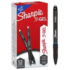 Sharpie S-gel Gel Pens Medium Point (0.7mm) Blue Ink 12 Count Black Barr