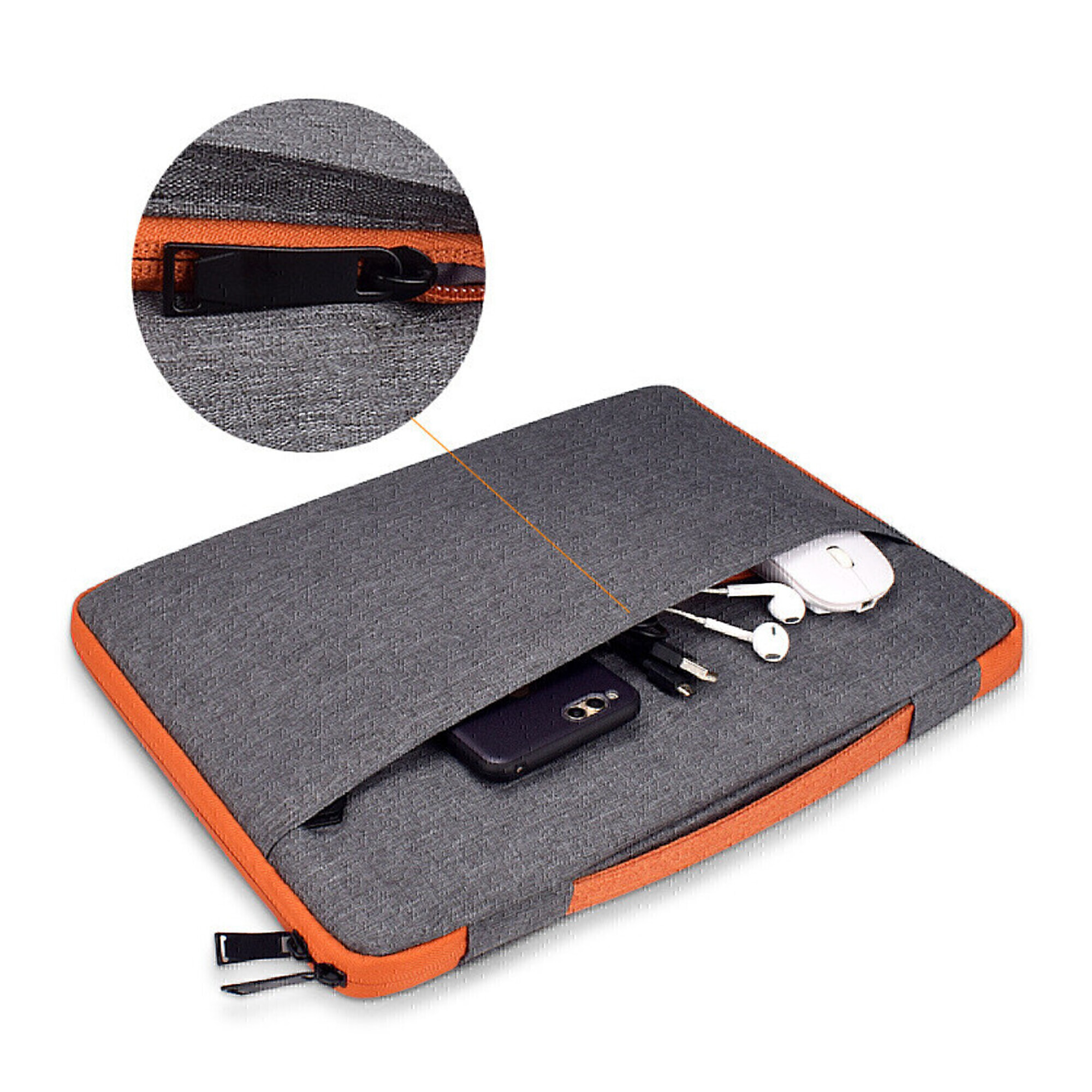 shot case sacoche bord 15' pour pc asus chromebook housse protection pochette ordinateur portable 15 pouces (gris) - neuf