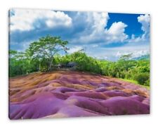 Siebenfarbige Terre En Cas De Chamarel Sur Mauritius, Image De Toile