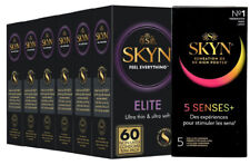 Skyn Elite Preservatifs Sans Latex Lot De 60, 6x10 + 5 Gratuites De 5 Senses