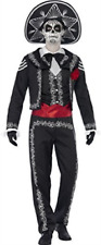 Smiffys Deluxe Day Of The Dead Se±or Bones Costume, Black (size S)
