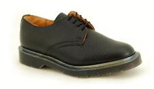 Solovair Nps Chaussures Fabriqué En Angleterre 4 Œil Noir Grain S032-l4995bkgrn