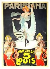Spectacle Parisiana Mam'zelle 5 Louis-poster Hq 40x60cm D'une Affiche Vintage
