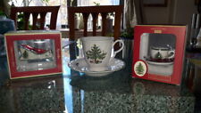 Spode Christmas Tree Sleigh Ornament Spode Cup/saucer Ornament Nikko Cup/saucer 