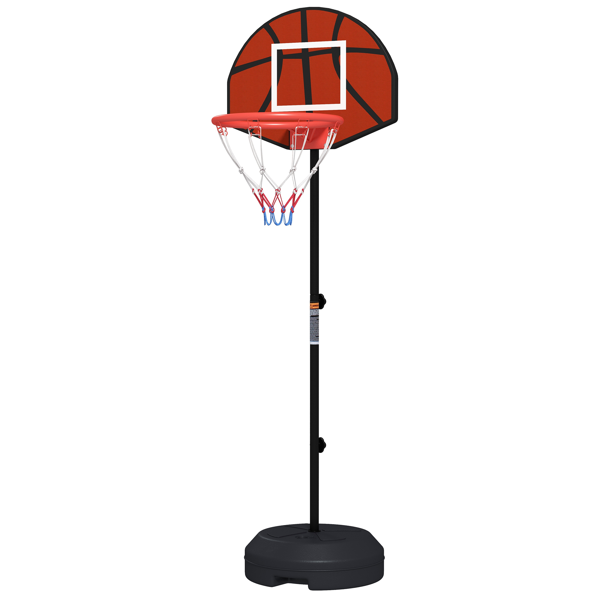 sportnow support panier de basket-ball 2 en 1 avec hauteur rÃ©glable 129-179 cm et jeu de 6 flÃ©chettes magnÃ©tique
