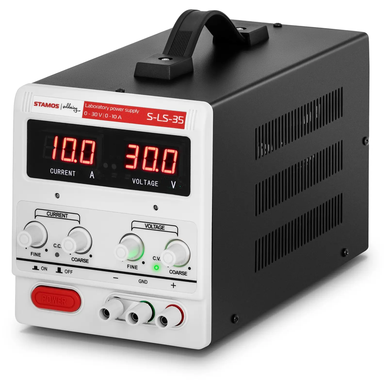 stamos soldering alimentation de laboratoire - 0-30 v - 0-10 a cc - 300 w
