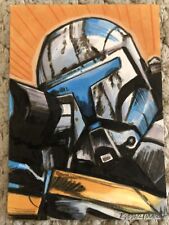 Star Wars Psc Sketch Card Delta Squad Commando Scorch Artist Randy Martinez