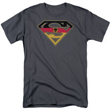Superman German Flag Shield Licensed Adult T-shirt All Sizes
