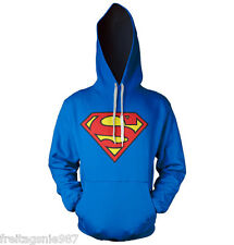 Superman Shield Logo A Capuche Sweat-shirt Coton Sous Licence Officielle