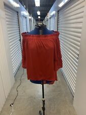 Sweet Pea By Stacy Frati Red Off Shoulder Blouse - Size Large