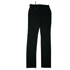 Teddy Smith Jeans Slim Fit Low Rise Droit Pantalon Stretch W26 L34 Noir Neuf