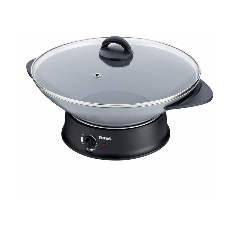 tefal wok fondue compact - black