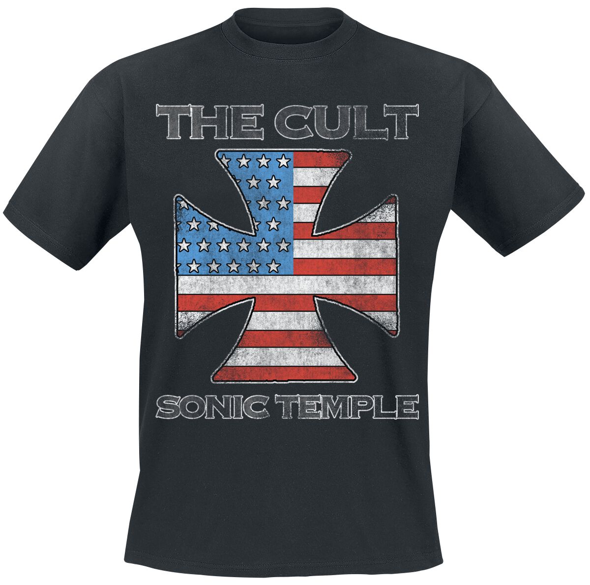 the cult t-shirt manches courtes de - us iron cross - s Ã  4xl - pour homme - noir donna