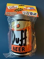 The Simpsons Duff Beer Can With Series 2 Playing Cards Vintage Sealed Misp 2002