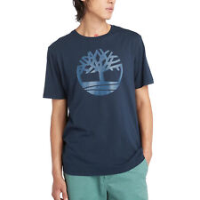 Timberland T-shirt Pour Homme Kennebec River Tree Logo Bleu