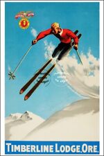 Timberline Lodge Ore Ski R76 - Poster Hq 40x60cm D'une Affiche Vintage