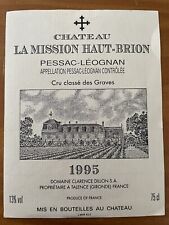 Étiquette Château La Mission Haut Brion 1995 - 75 Cl