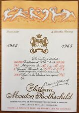 Étiquette Château Mouton Rothschild 1965 - 75 Cl.